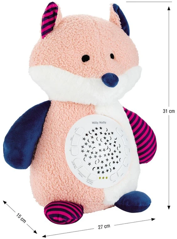 MILLY MALLY Milly Fox projektoriaus pliušinis žaislas