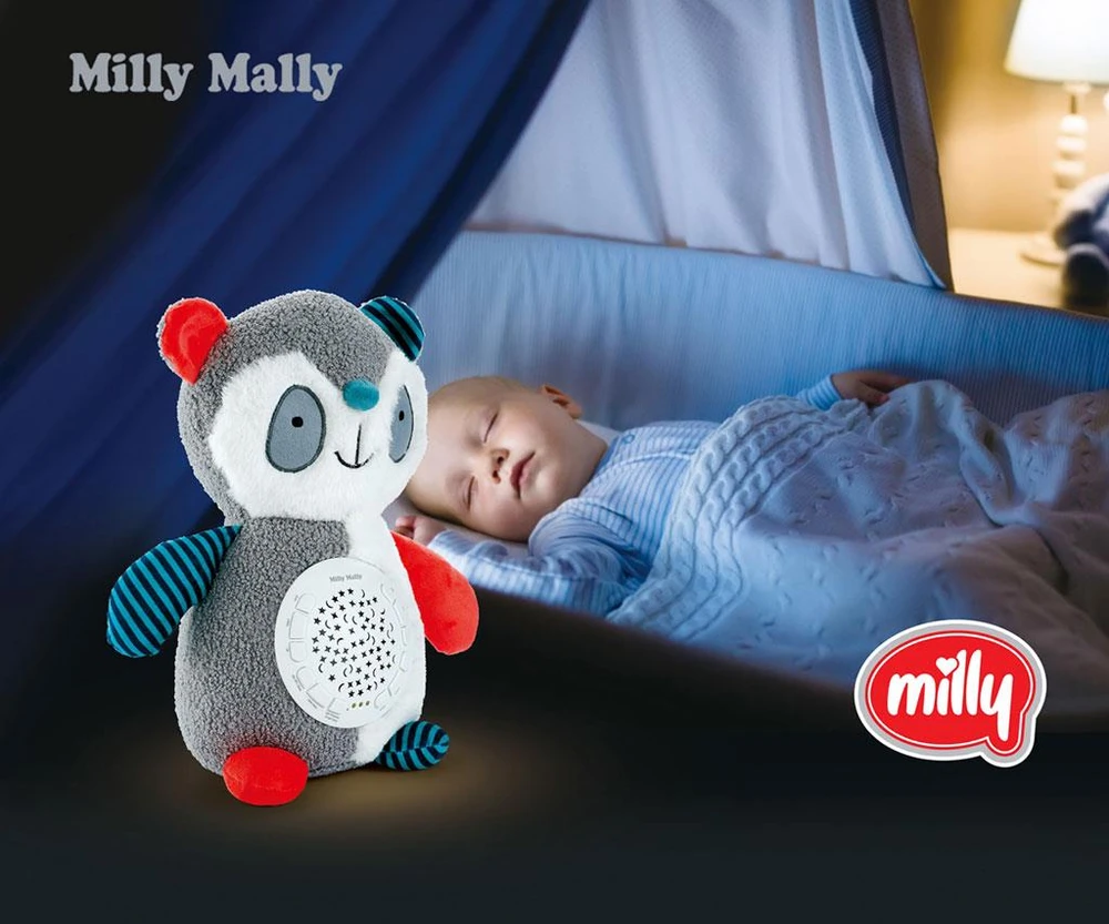 MILLY MALLY Milly Panda projektoriaus pliušinis žaislas
