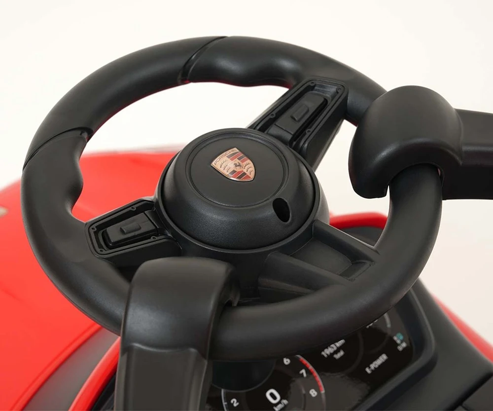 Milly Mally Porsche Cayenne raudonas važiuojamas automobilis su kreipiamuoju strypu