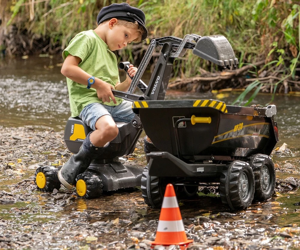 Rolly Toys Volvo Žemės Kasimo Mašina RollyDigger Su Valdymo Svirtimis