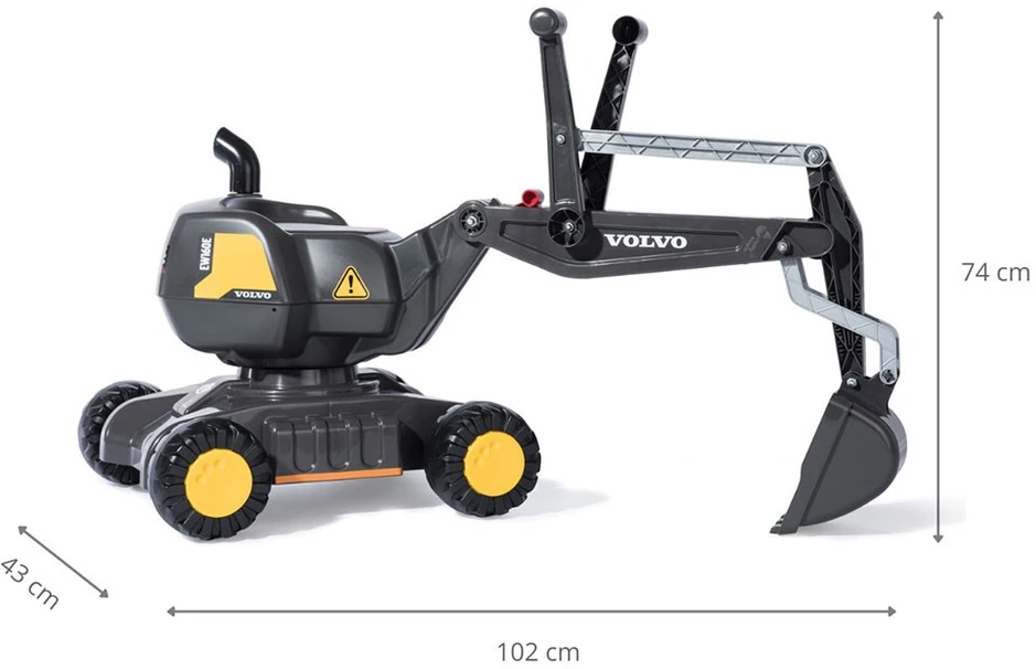 Rolly Toys Volvo Žemės Kasimo Mašina RollyDigger Su Valdymo Svirtimis