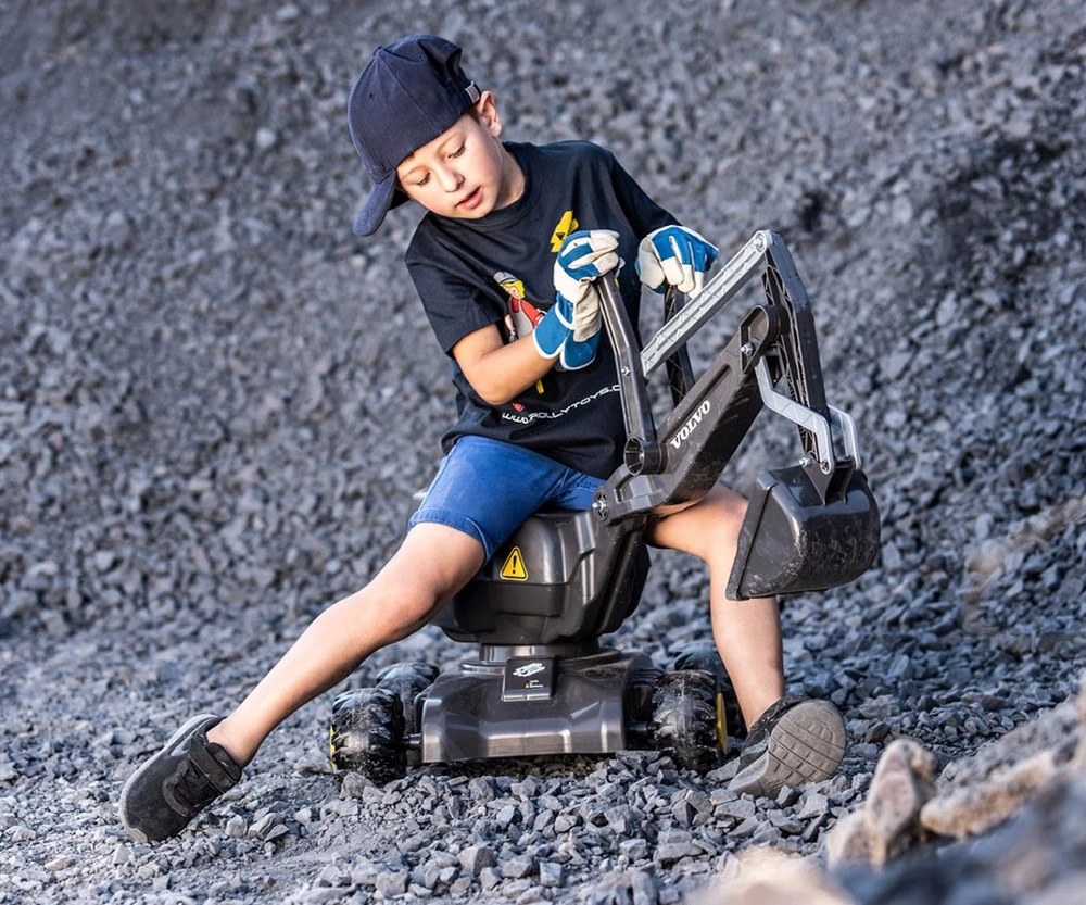 Rolly Toys Volvo Žemės Kasimo Mašina RollyDigger Su Valdymo Svirtimis