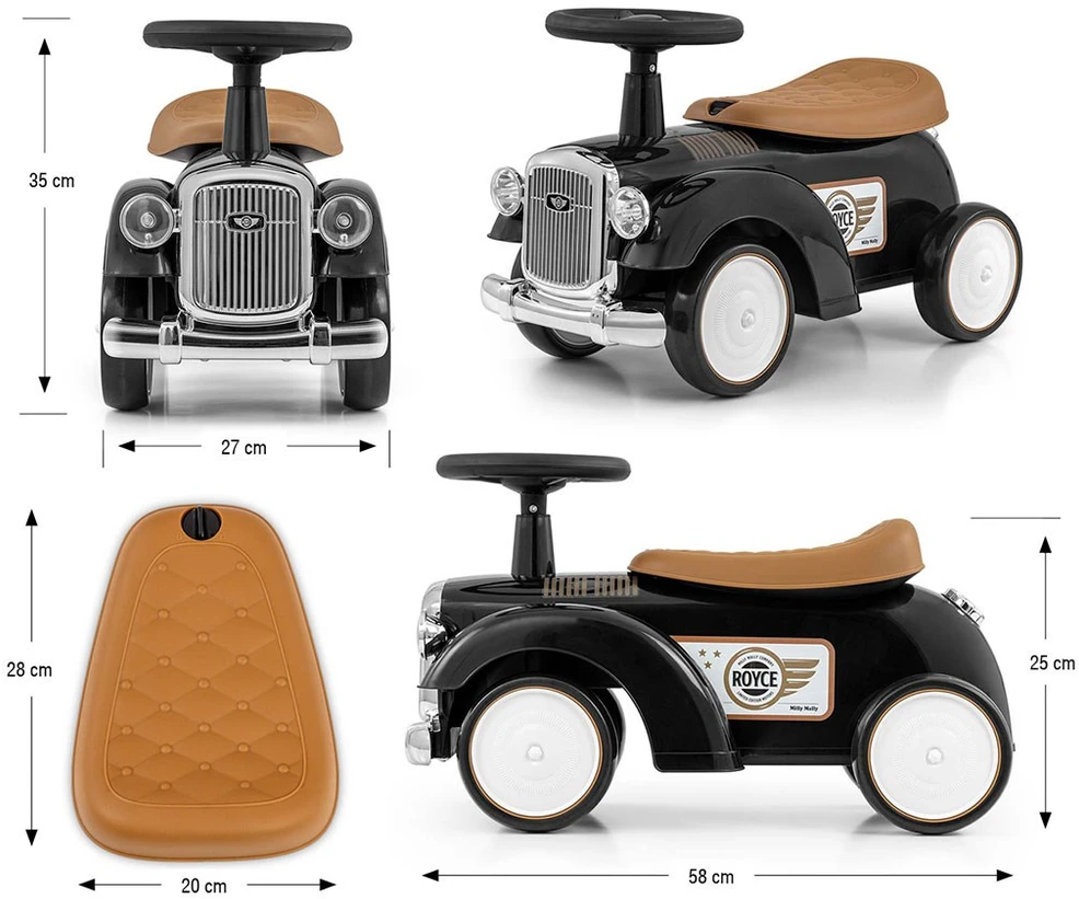 MILLY MALLY Transporto priemonė Royce juoda
