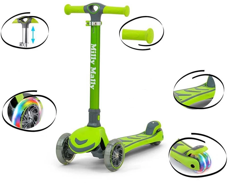 Milly Mally Scooter Boogie 5901761125429 Scooter, Žalias