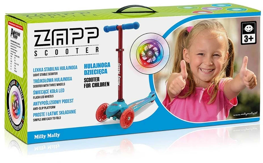 MILLY MALLY Motoroleris Zapp Tamsiai mėlynas
