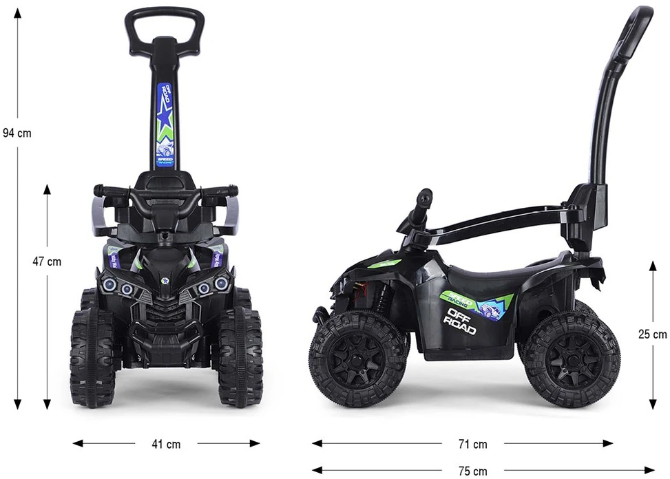Milly Mally važiuojamasis automobilis Wild 3in1 juodas