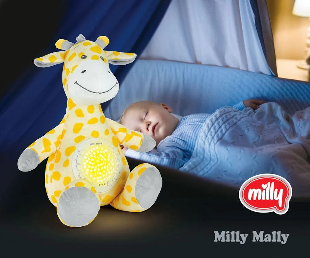 MILLY MALLY Milly žirafos projektoriaus pliušinis žaislas
