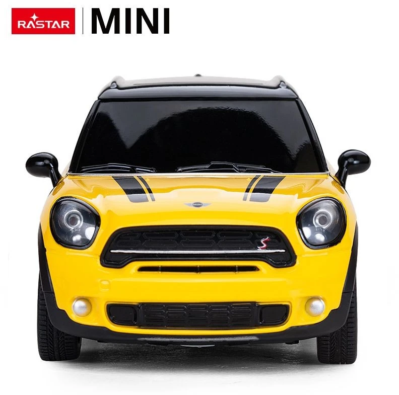 Mini Cooper S Countryman mastelio 1:24 Rastar 71700 geltonas valdomas automobilis