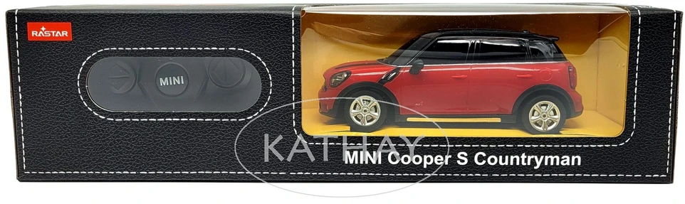 Mini Cooper S Countryman mastelio 1:24 Rastar 71700 raudonas valdomas automobilis