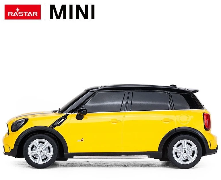 Mini Cooper S Countryman mastelio 1:24 Rastar 71700 geltonas valdomas automobilis