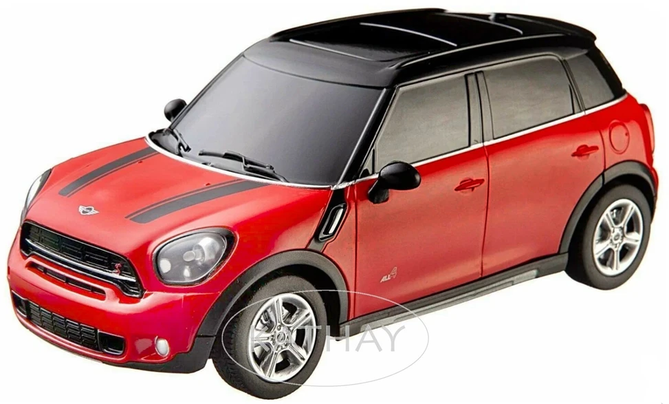 Mini Cooper S Countryman mastelio 1:24 Rastar 71700 raudonas valdomas automobilis