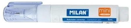 Mini korektorius 5 ml metaline antgaliu MILAN 12 vnt