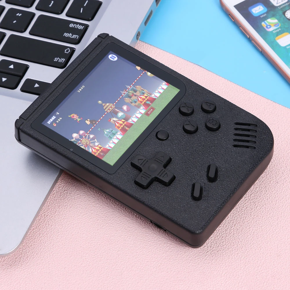 „Mini Portable Console SP 400“ retro žaidimų konsolė - juoda (dviem žaidėjams)