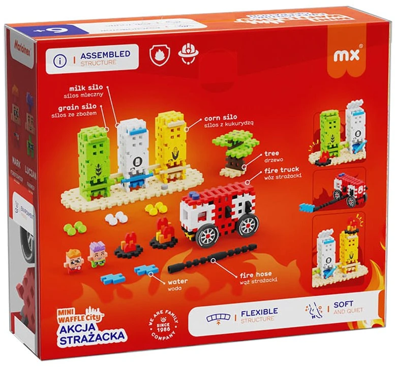 Mini vafliniai kaladėlės Marioinex ugniagesio veiksmas 148 vnt 2 figūrėlės