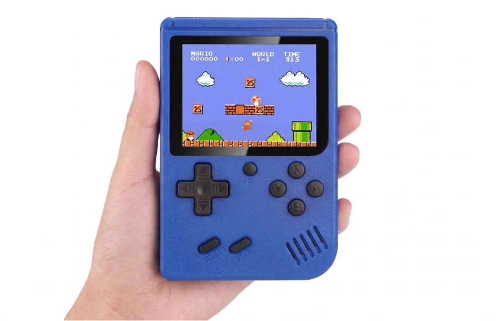 „Mini Portable Console SP 400“ retro žaidimų konsolė - mėlyna (vienam žaidėjui)