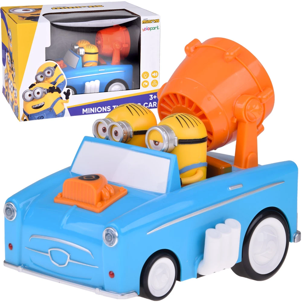 Anek Minions Minionai veiksme! Interaktyvus automobilis, kuris vairuoja, kalba, šviečia ir pučia orą ZA5940