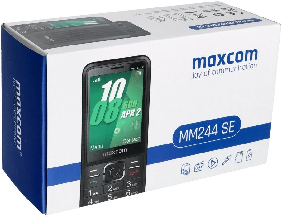 Maxcom MM244 SE DualSim juodos spalvos