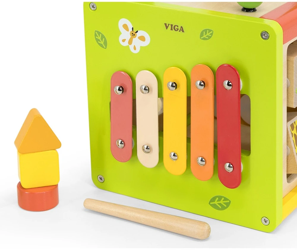 VIGA medinė edukacinė kubas 5in1