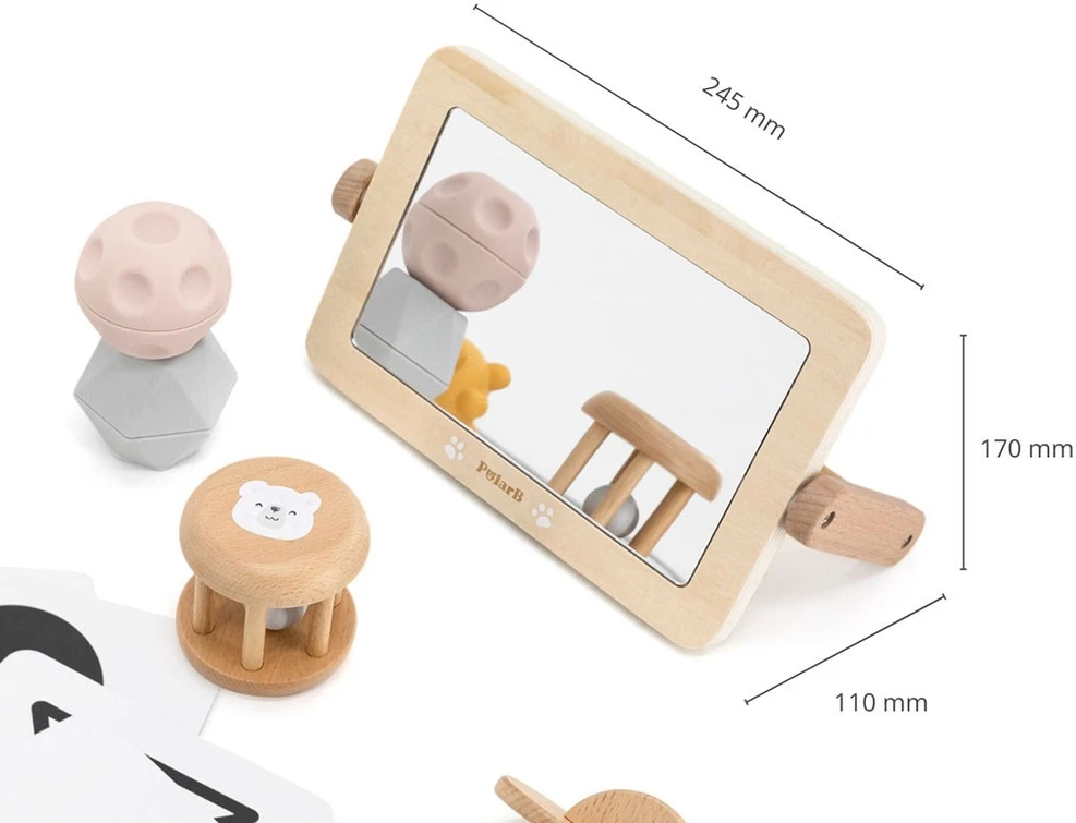 Viga PolarB medinis edukacinis žaislų rinkinys Grow-with-Me Box (0 - 6 mėn.)