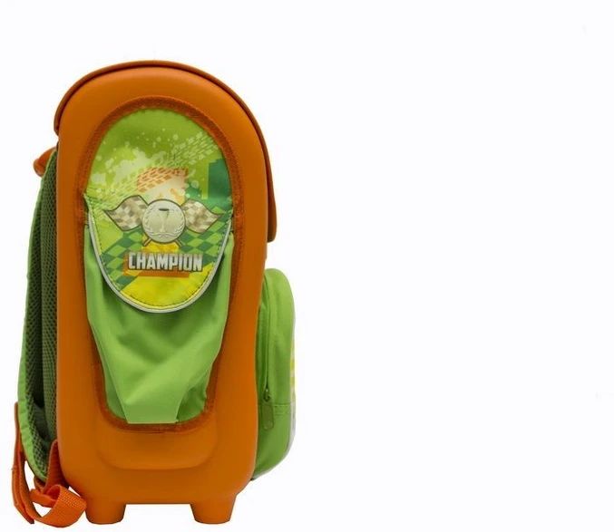 Mokyklinė kuprinė AUTA standinta 21 l žalia-oranžinė