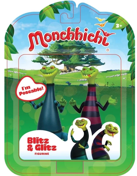 Monchhichi Blitz ir Glitz figūrėlės 2 vnt. 10 cm