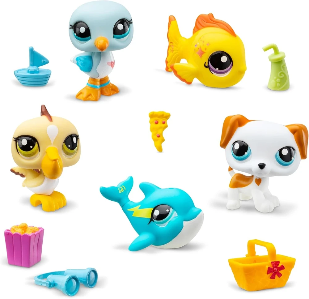 TM Toys Littlest Pet Shop paplūdimio geriausiųjų 5 žaisliukų rinkinys, 00517