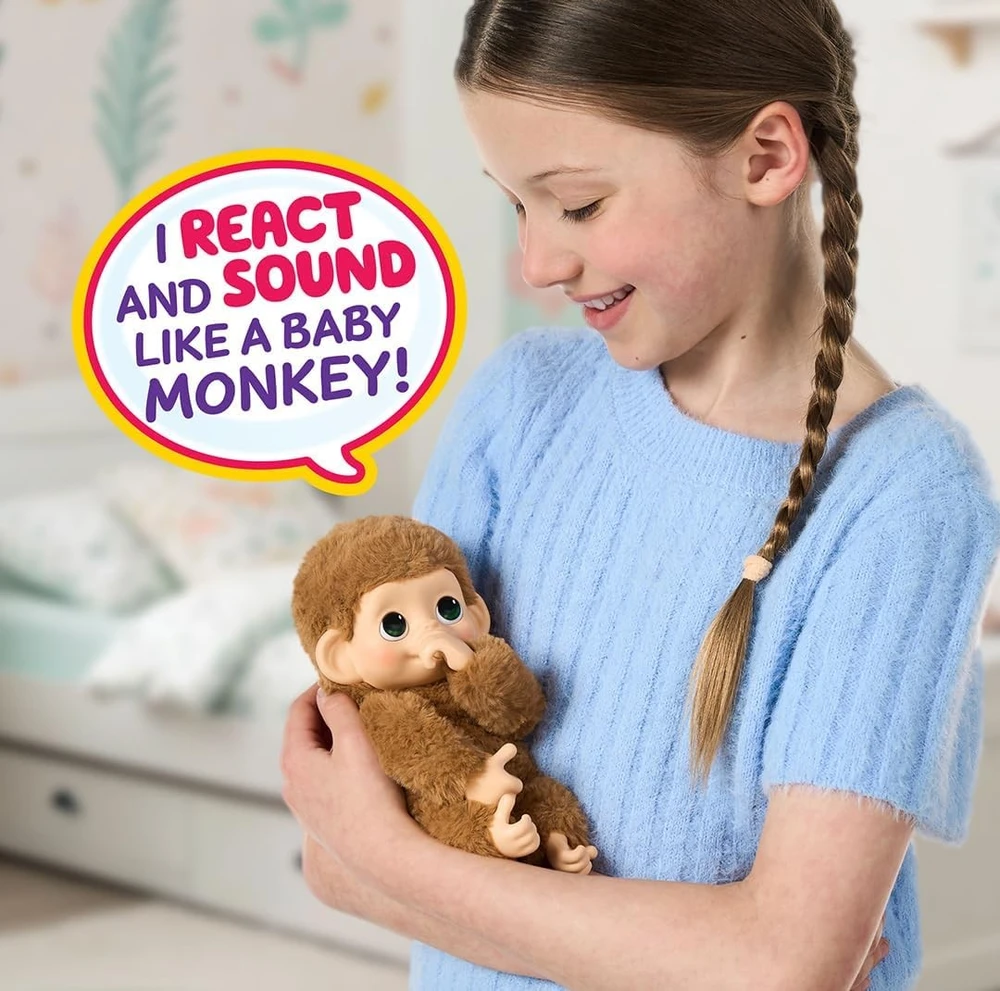 Moose Little Live Pets My Baby Mini Monkey 26765 26729 interaktyvi beždžionėlė
