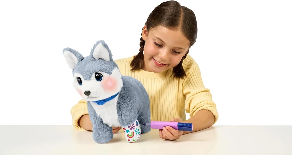 Moose Little Live Pets Ouchies Husky 26680 interaktyvus šuniukas gydytojo žaidimui