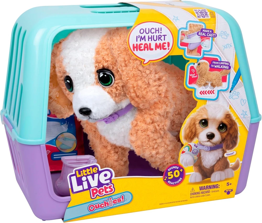 Moose Little Live Pets Ouchies Poodle 26733 interaktyvus pudelis gydytojo žaidimui