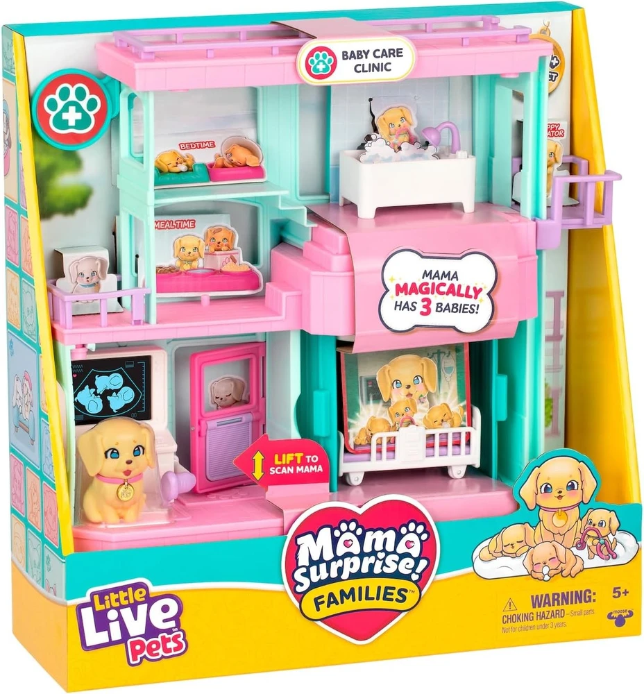 Interaktyvus gyvūnėlių priežiūros rinkinys Little Live Pets Mama Surprise Baby Clinic 26673