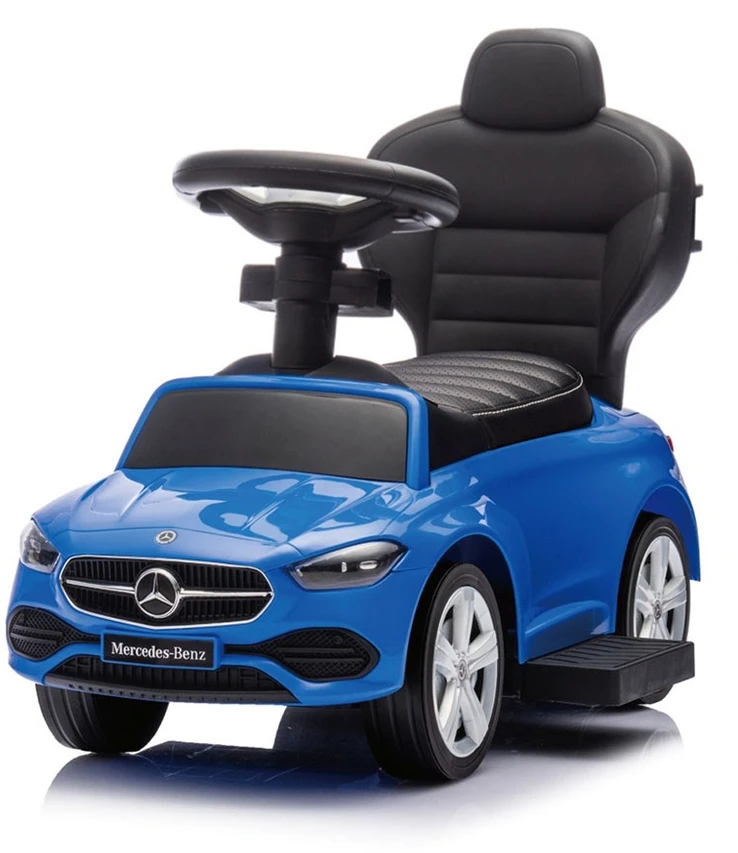 Motoroleris su vairavimo rankena MERCEDES C-Class Deluxe Milly Mally Mėlyna