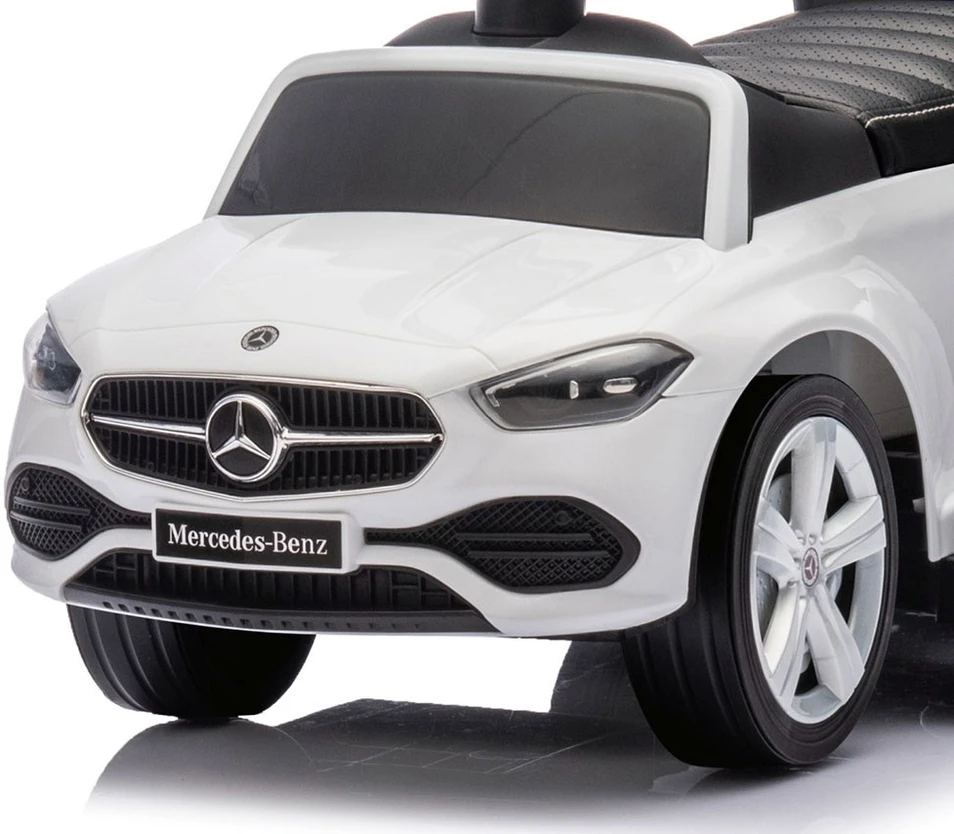 Motoroleris su vairavimo rankena MERCEDES C-Class Deluxe Milly Mally Baltas