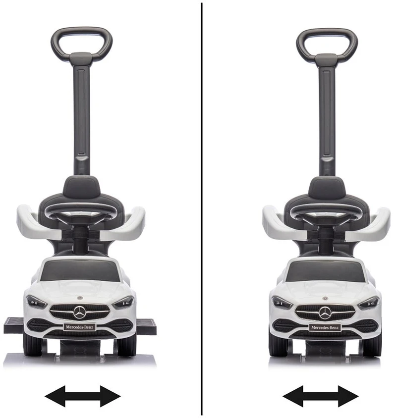 Motoroleris su vairavimo rankena MERCEDES C-Class Deluxe Milly Mally Baltas