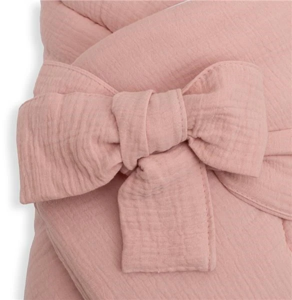 Muslino raišteliais surišamas švarkelis New Baby senos rožinės spalvos