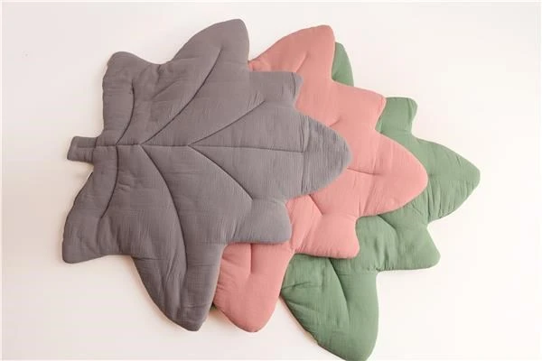 Dėlionė Muslino žaidimų kilimėlis kūdikiams New Baby Maple Leaf mėlynas