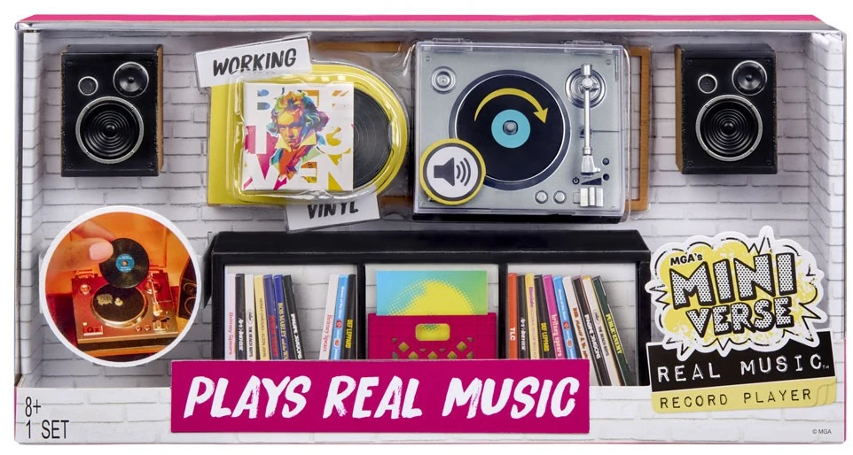MGA's Miniverse muzikinis žaislas mini plokštelių grotuvas Real Music 254249-EUC