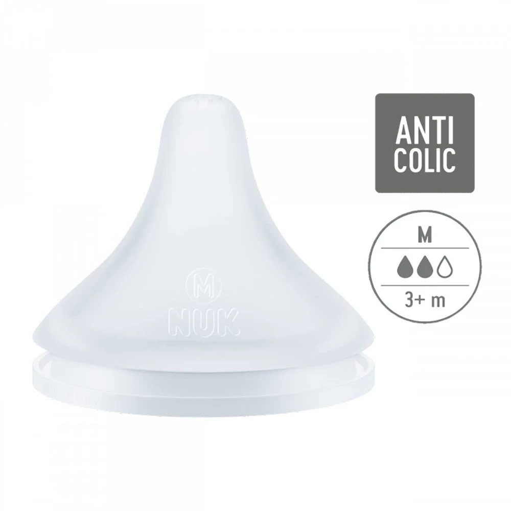 Nuk 436058 PERFECT MATCH SILIKONINIS BUTELIUKO ČIULPTUKAS 3+, 2 VNT. 538924, 10709033