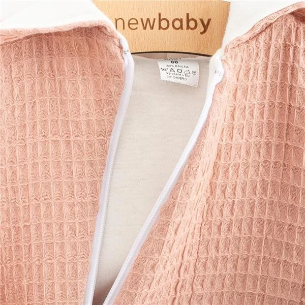 Naujagimio muslininis kombinezonas su gobtuvu New Baby Comfort, rožinis, dydis 74 (6-9 mėn.)