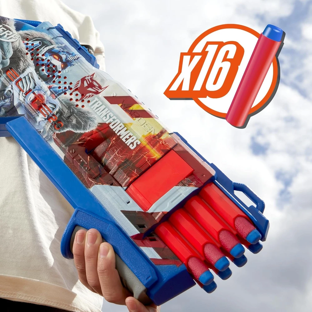 NERF Transformers Ink Optimus Primal F9716 F9715 šautuvo rinkinys
