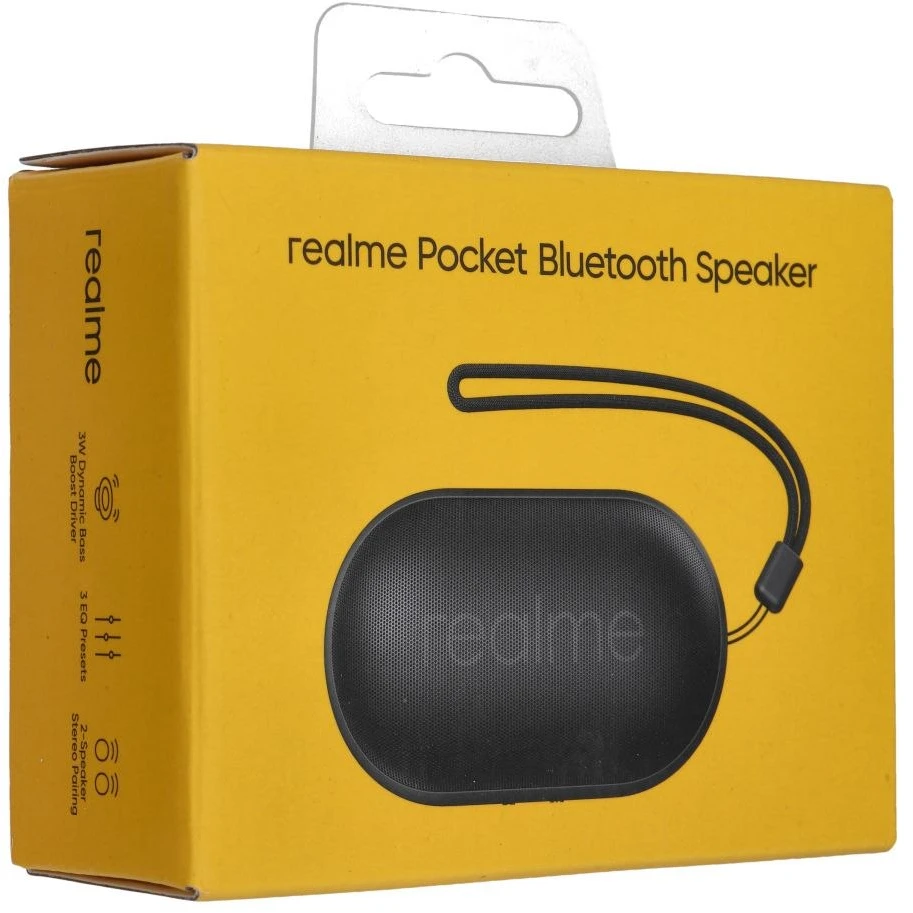 Realme mėlynos spalvos bluetooth garsiakalbis USB-C pilkas