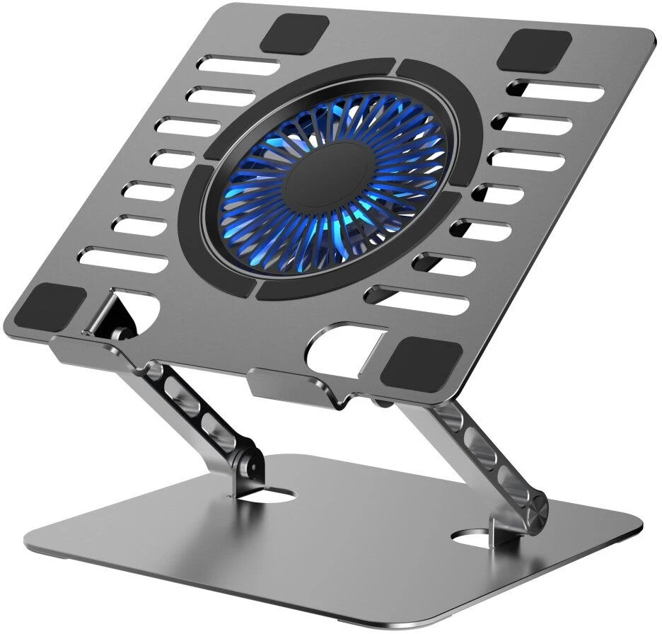 Reguliuojamas aušinimo stovas nešiojamam kompiuteriui ART P12 1 x USB A LED aliuminis