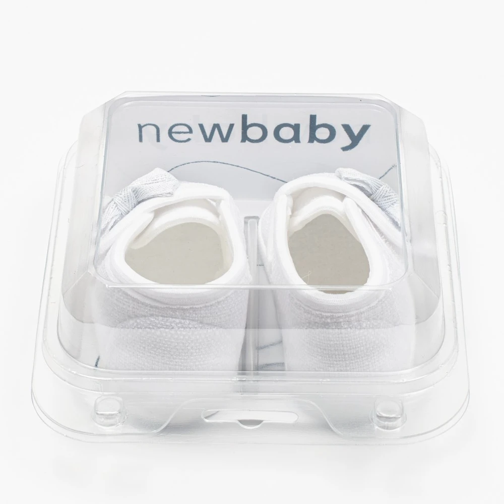 New Baby baltos kūdikių batukai su kaspinu, dydis 12-18 mėn.