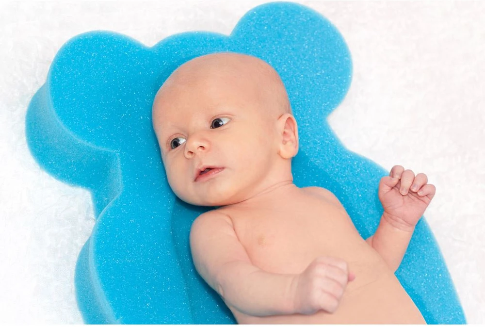 New Baby BASIC putų vonios kilimėlis maxi meškiukas rožinis