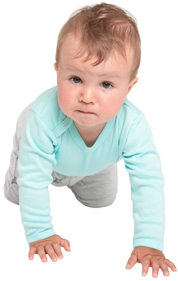 New Baby Classic II pilkas kūdikio bodis su žvaigždutėmis, dydis 74 (6-9 mėn.)