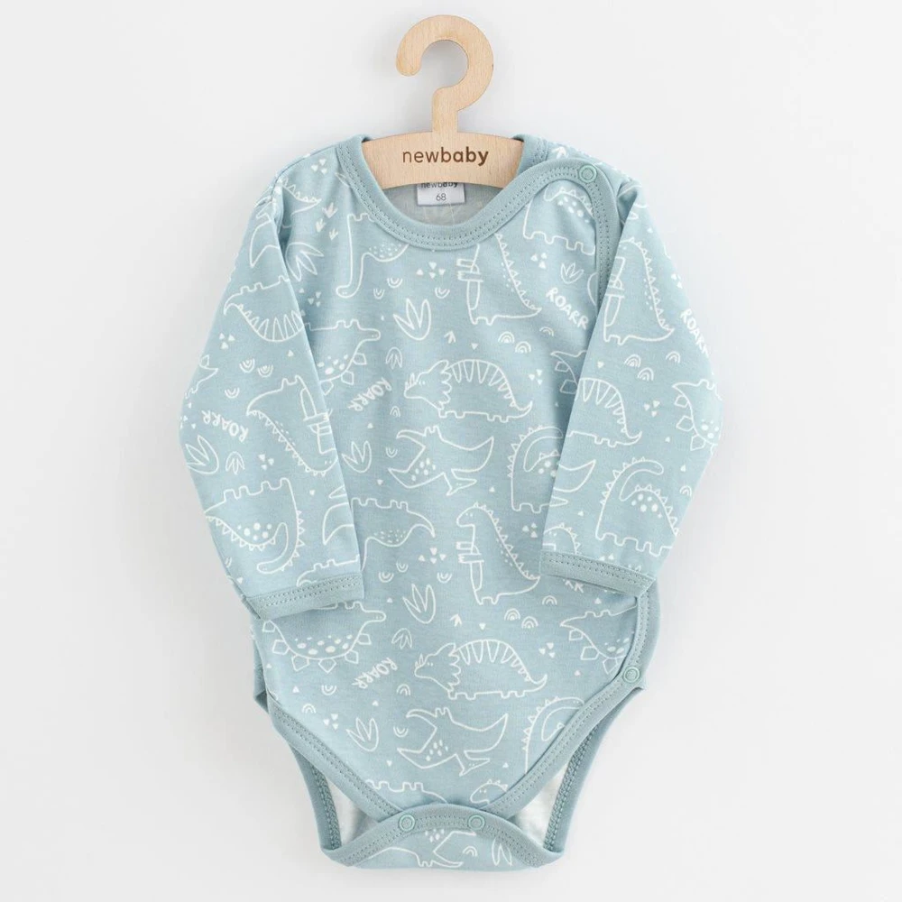 New Baby Classic II Uni 3 vnt. pilno užsegimo bodis mėtų spalvos, dydis 56 (0-3 mėn.)