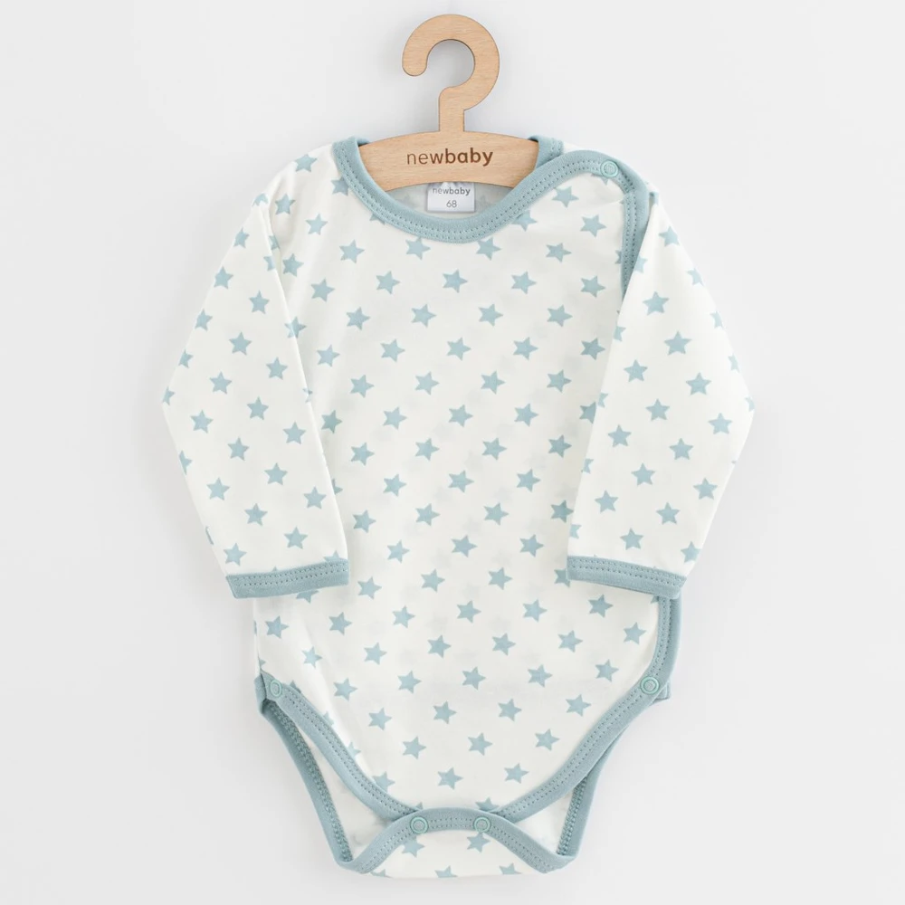 New Baby Classic II Uni 3 vnt. pilno užsegimo bodis mėtų spalvos, dydis 56 (0-3 mėn.)