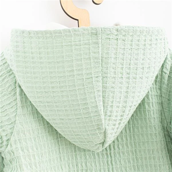 New Baby Comfort muslininis kombinezonas su gobtuvu, šalavijų spalvos, dydis 80 (9-12 mėn.)