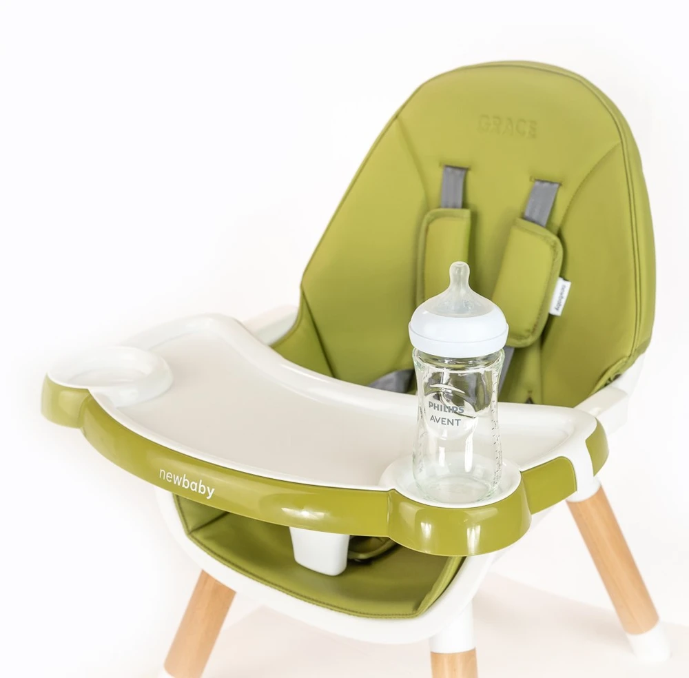 New Baby Grace žalia 3in1 aukšta kėdutė