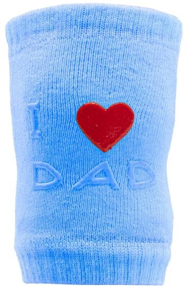 New Baby kūdikio kelių apsaugos su ABS „I Love Mum and Dad“, mėlynos spalvos