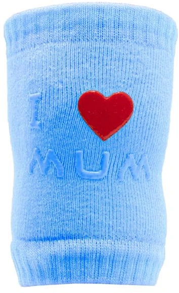 New Baby kūdikio kelių apsaugos su ABS „I Love Mum and Dad“, mėlynos spalvos